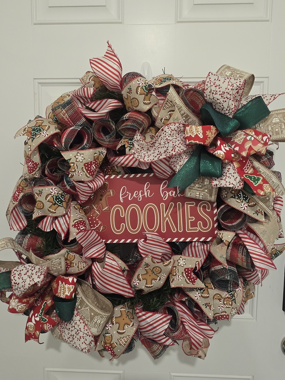 Gingerbread Holiday 'Fresh Baked Cookies' Wreath Christmas